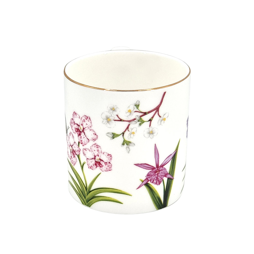 Singapore pink orchid mug