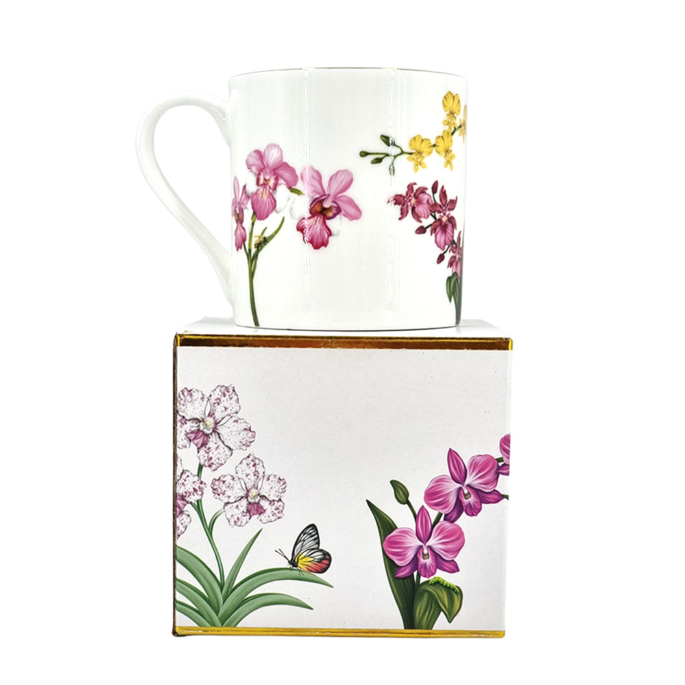 Singapore white orchid mug