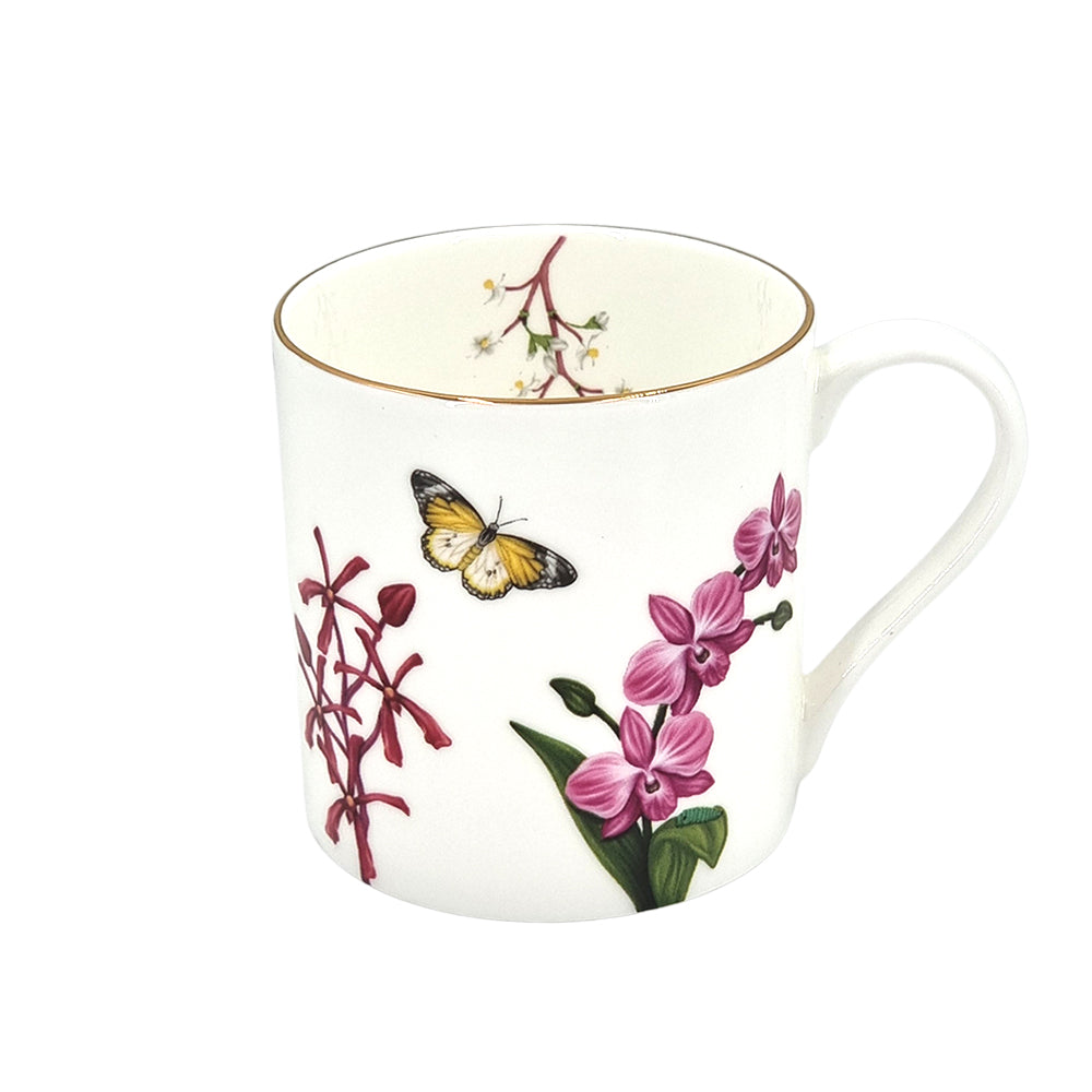 Singapore white orchid mug