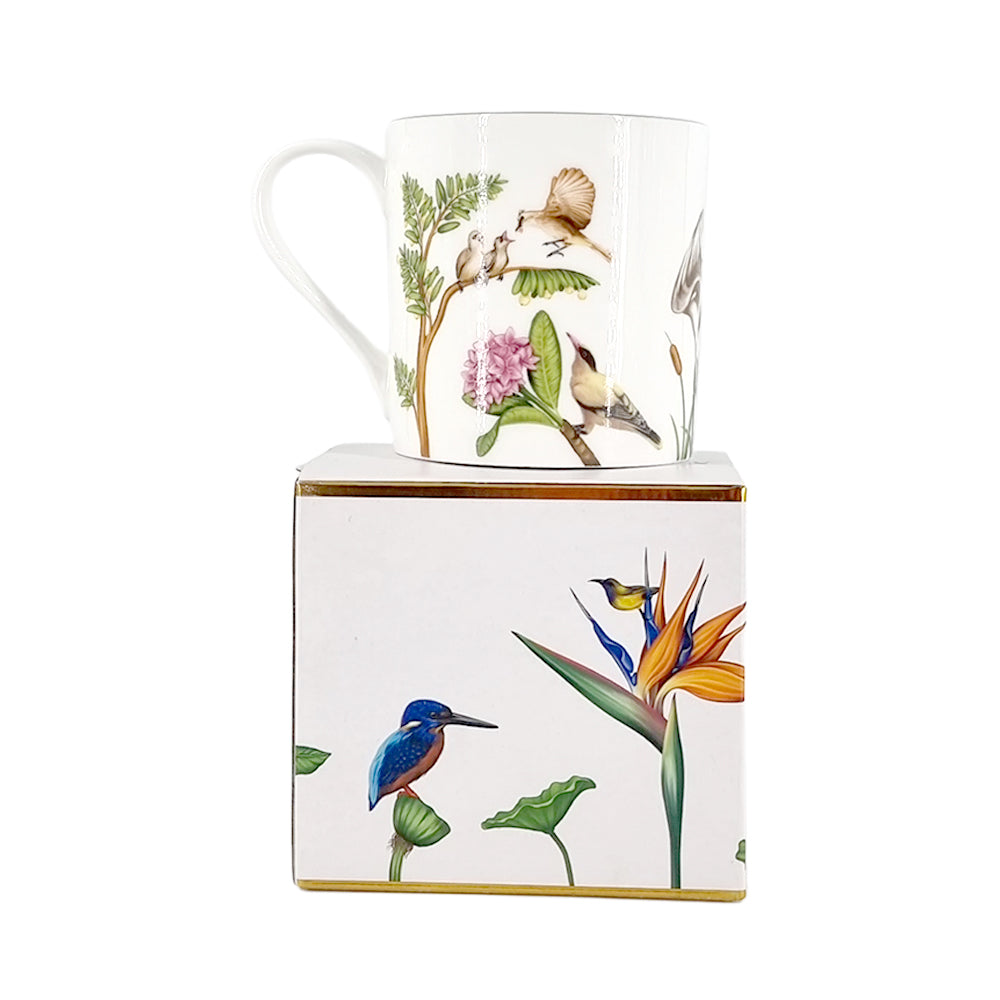 Singapore gold bird mug